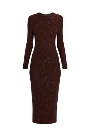 Abito midi con paillettes marroni FABIANA FILIPPI | ABD225F573L6571269
